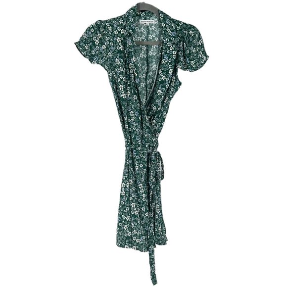 Reformation Kathy Floral Wrap Mini Dress in Saskia - Picture 2 of 6